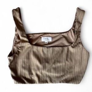 Camila Coelho Pamela Crop Top in Nude XS